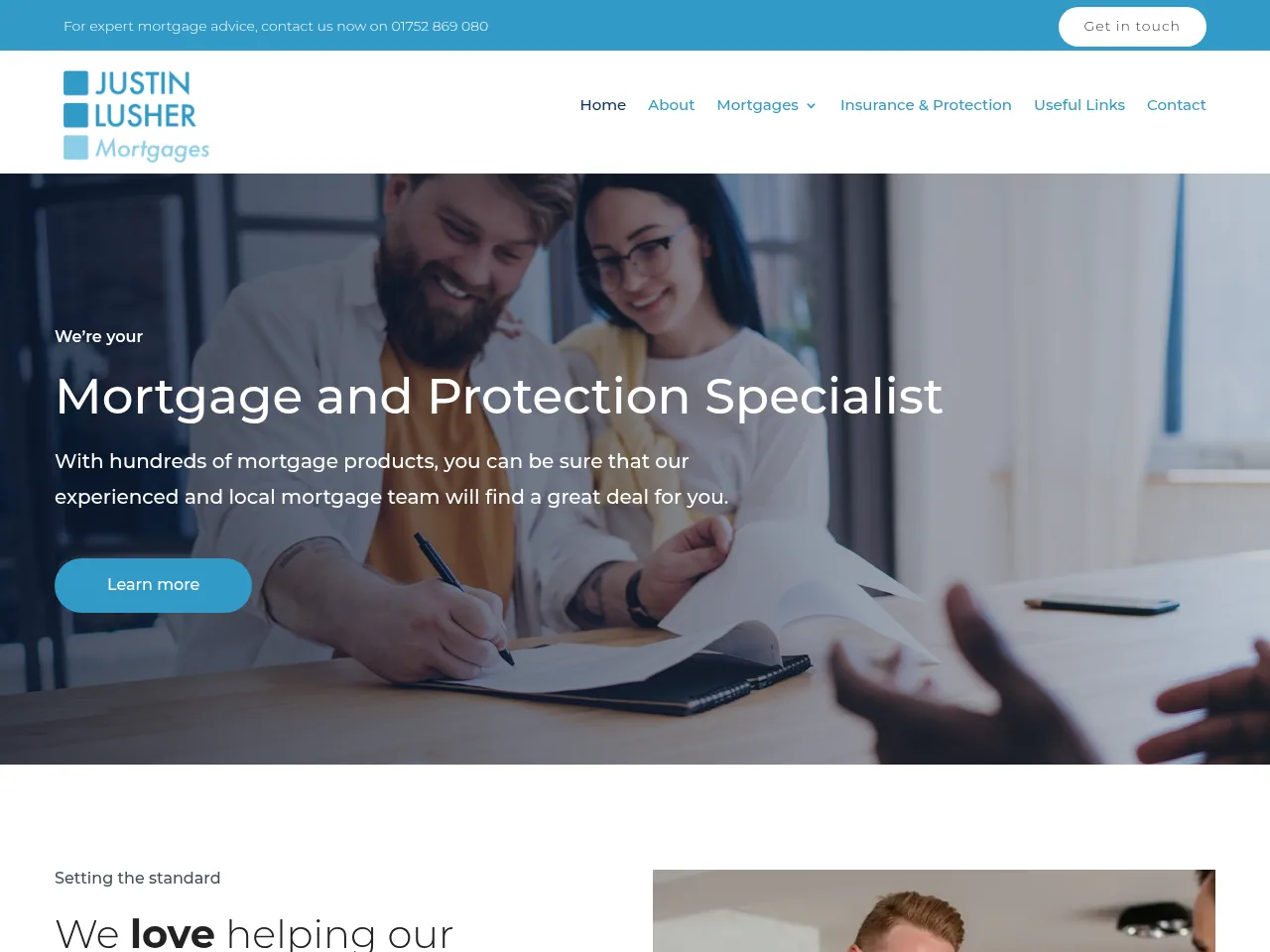 Justin Lusher Mortgages website preview