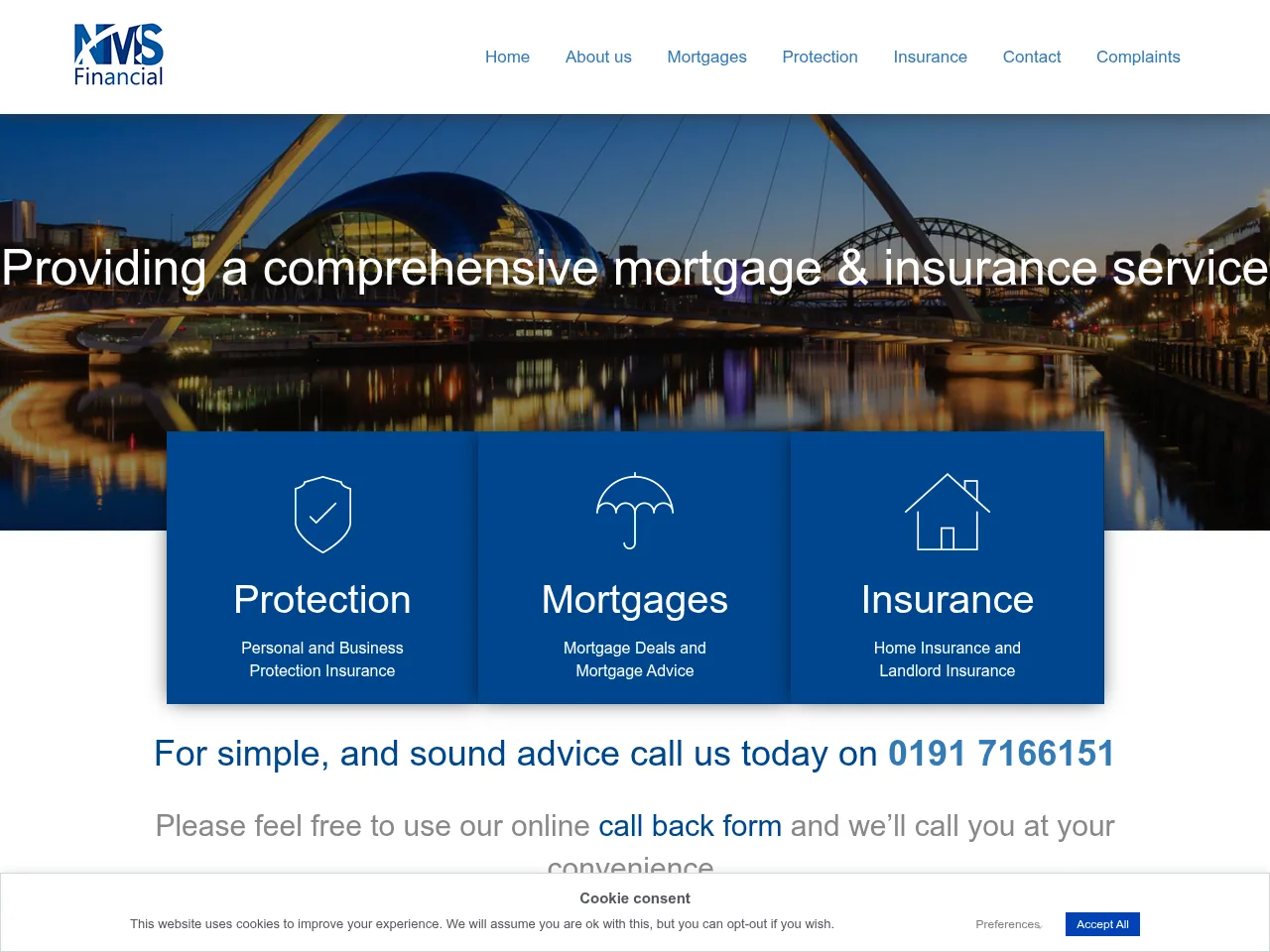 NMS Financial website preview