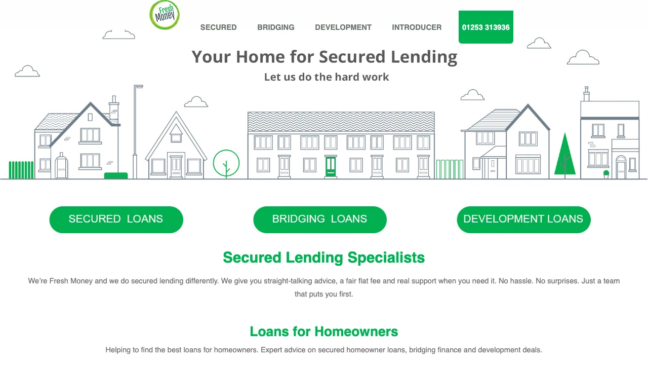 Fresh Money website preview