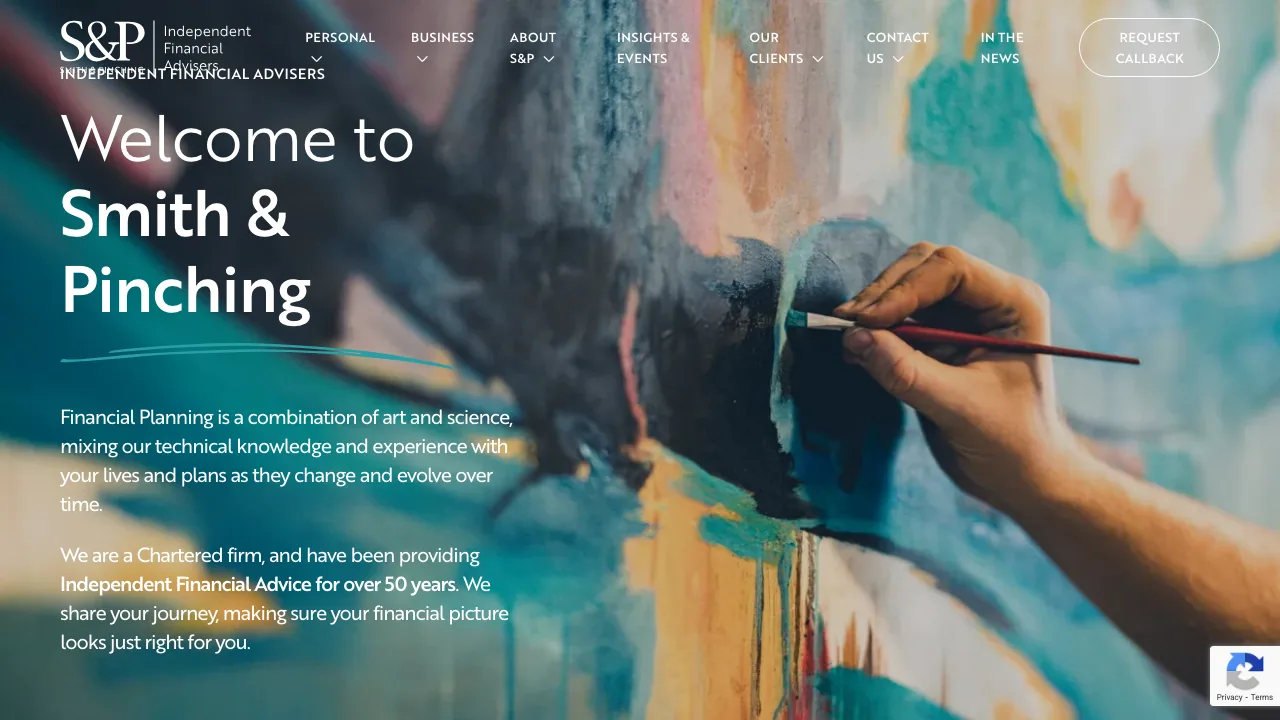Smith & Pinching Financial Services Limited website preview
