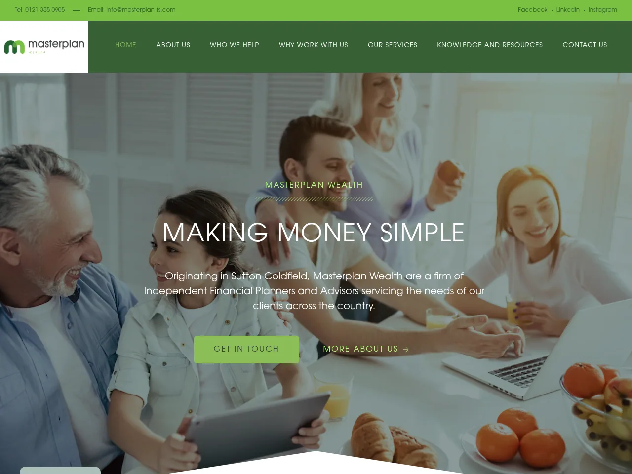 Masterplan Wealth website preview