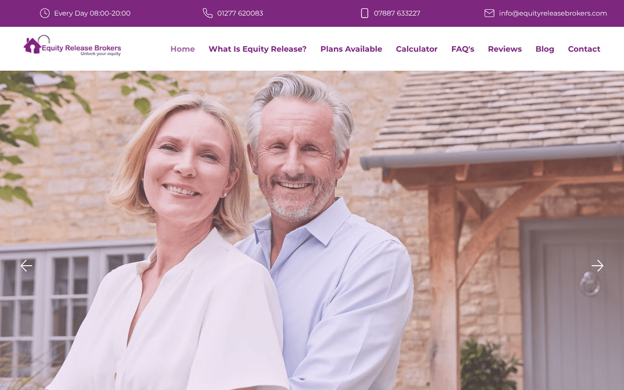 Equity Release Brokers website preview