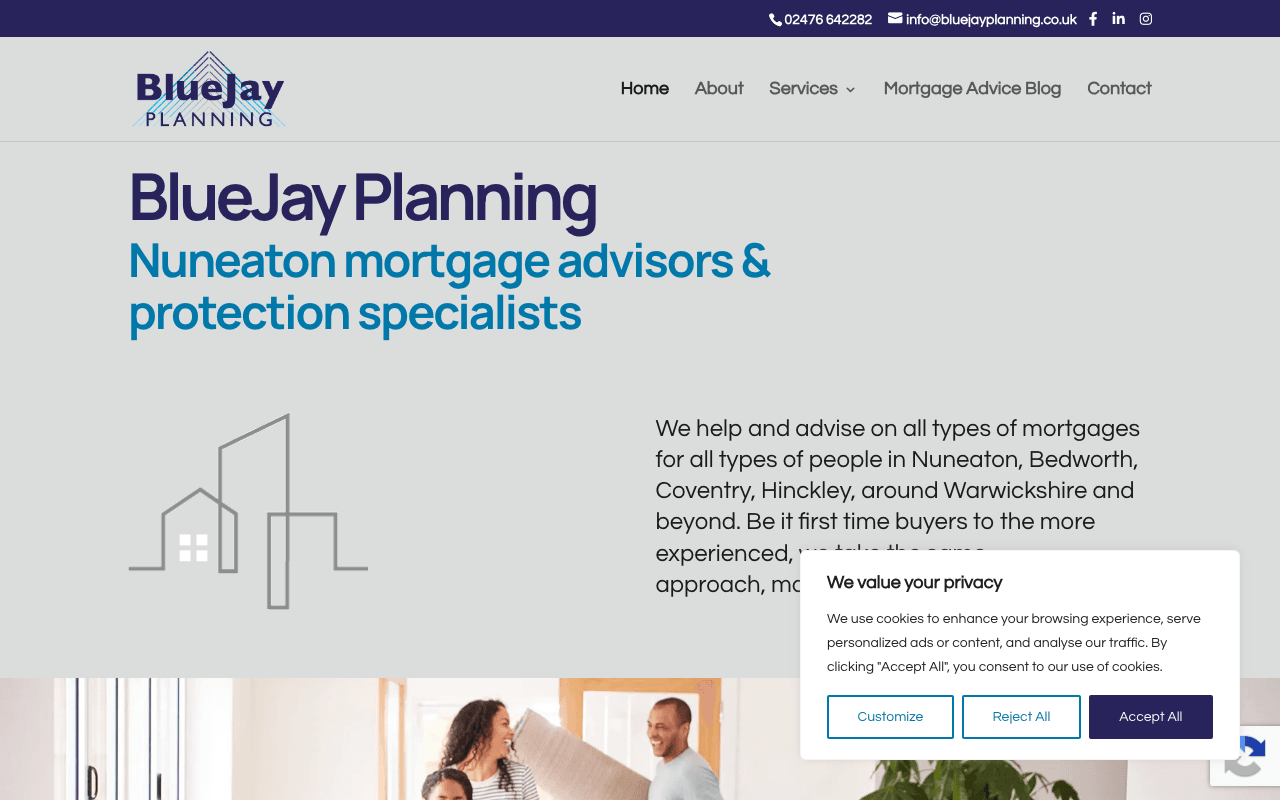 Bluejay Planning Limited website preview