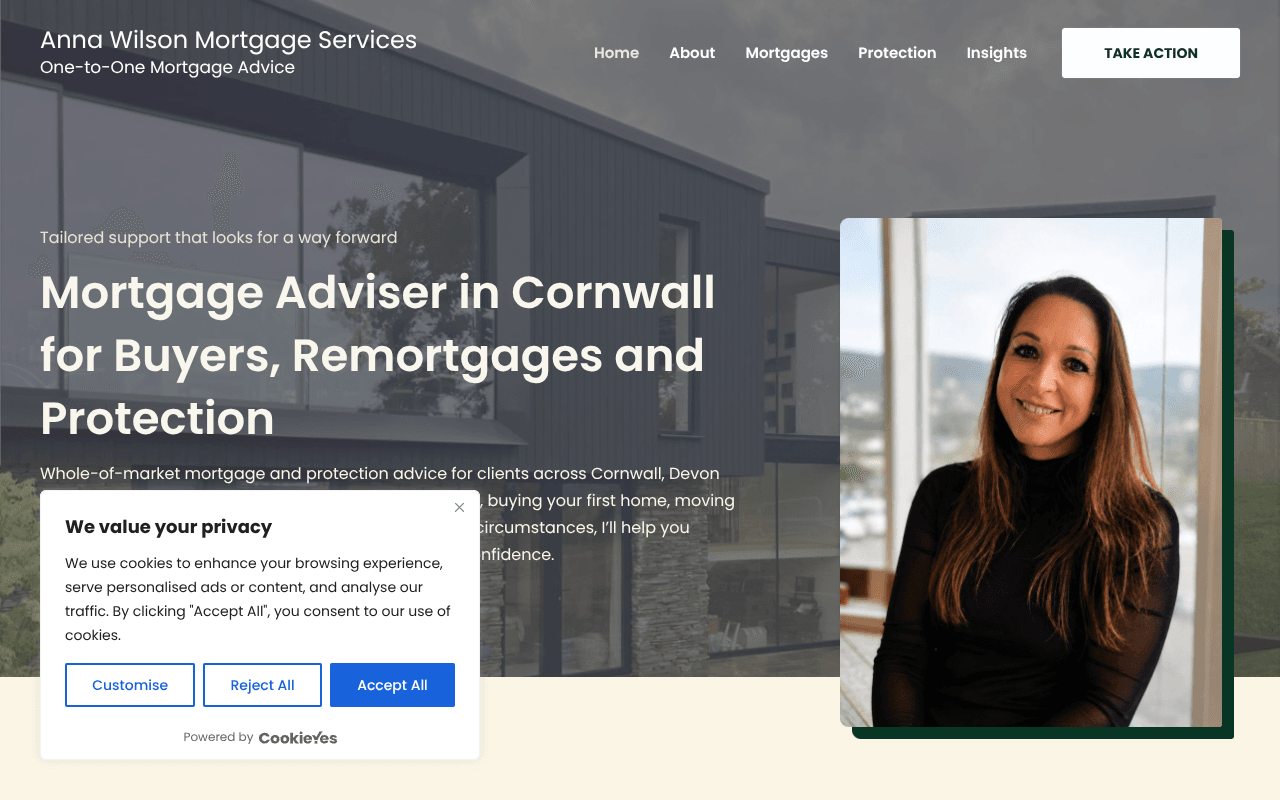 Anna Wilson Mortgage Services website preview