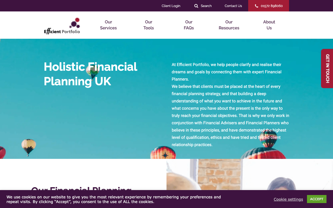 Efficient Portfolio - Rutland website preview