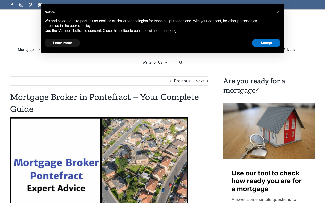 Pontefract Mortgage Broker website preview