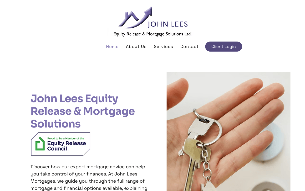 John Lees Equity Release & Mortgage Solutions Ltd website preview