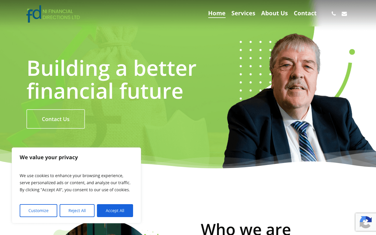 NI Financial Directions LTD website preview