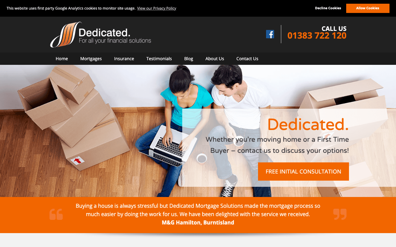 Dedicated Mortgage Solutions website preview