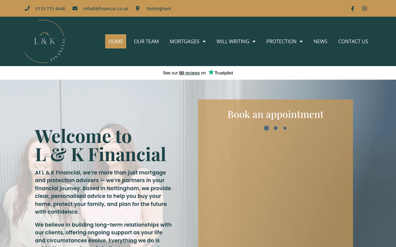 L & K FINANCIAL LTD website preview