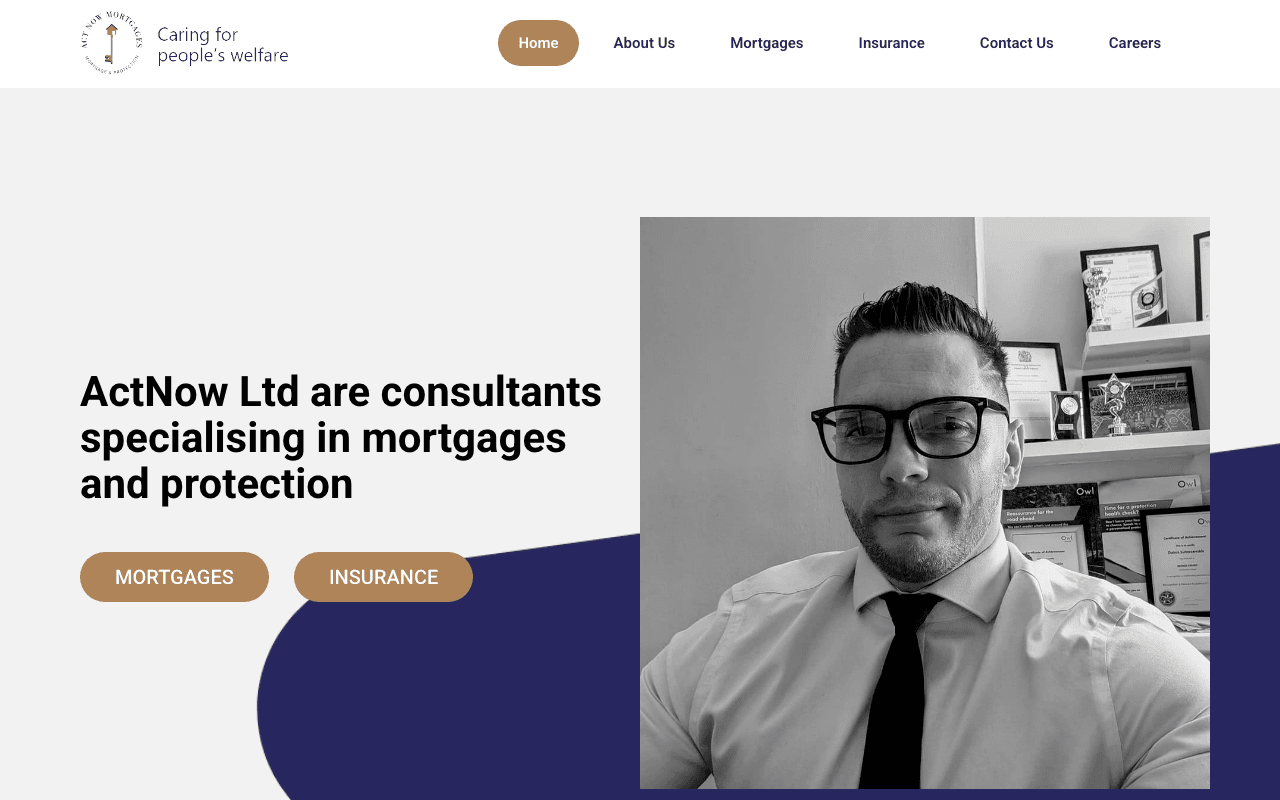 ActNow Mortgages Ltd website preview