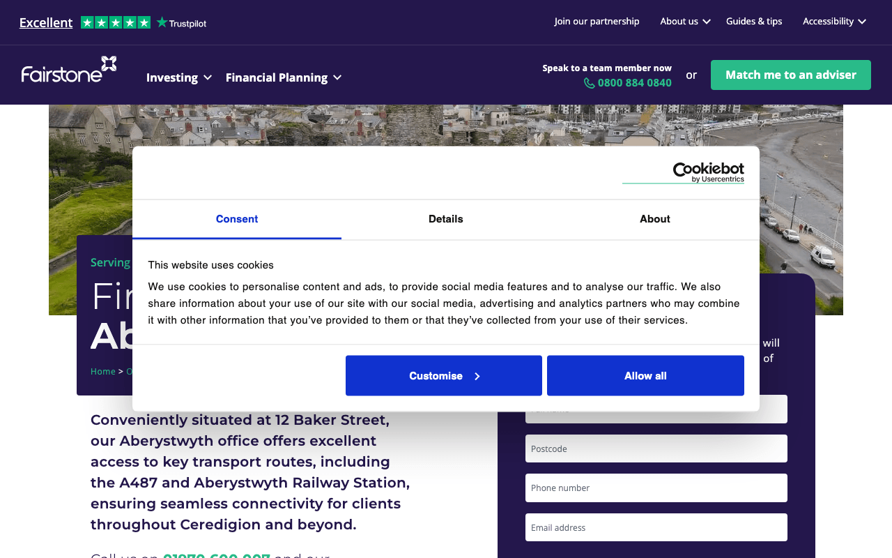 Fairstone website preview