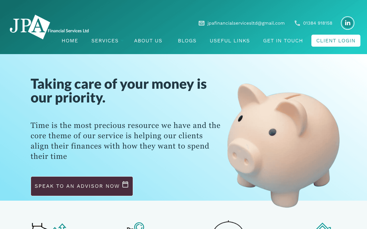 JPA Financial Services Ltd website preview