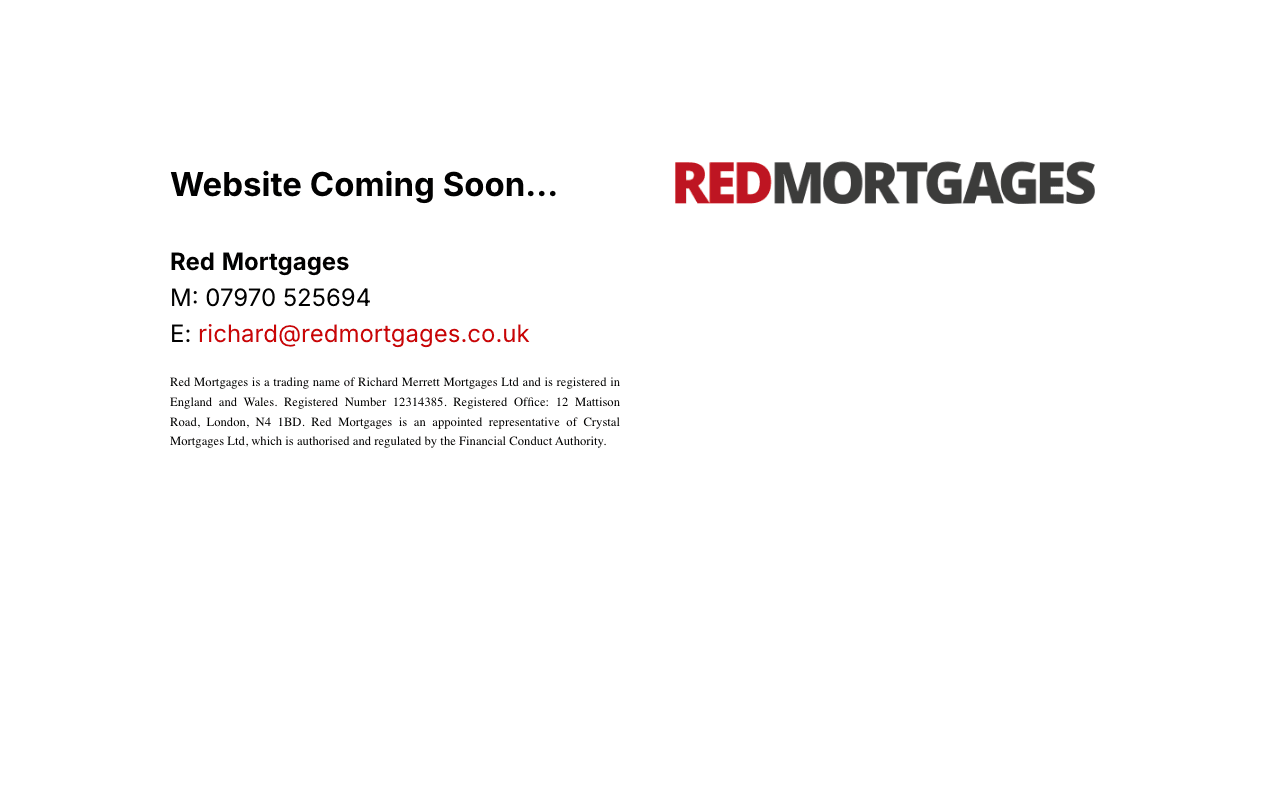 Red Mortgages website preview
