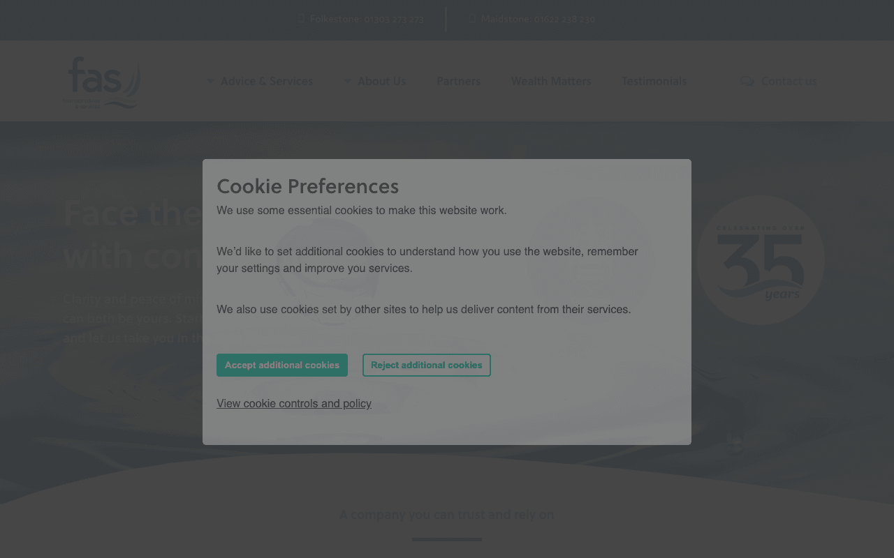 Financial Advice & Services Ltd website preview