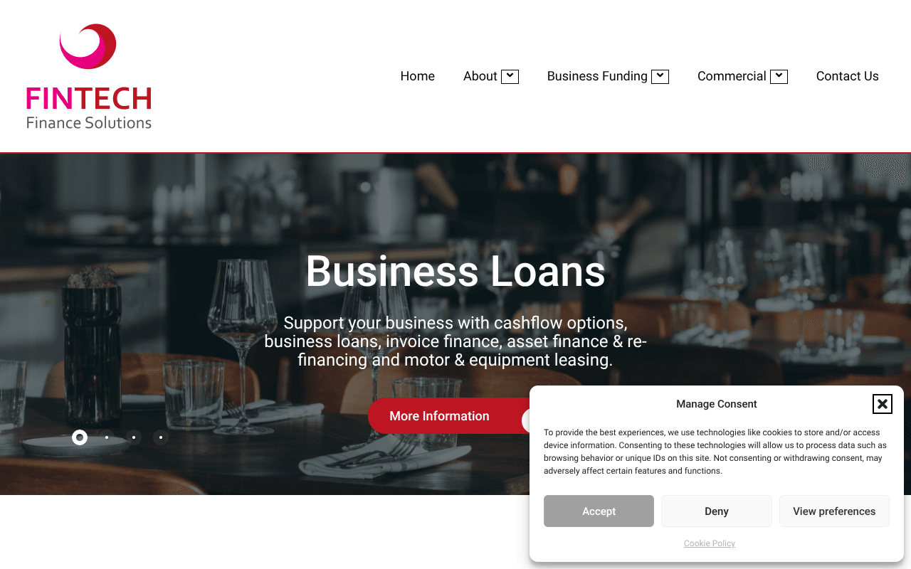 Fintech Finance Solutions website preview