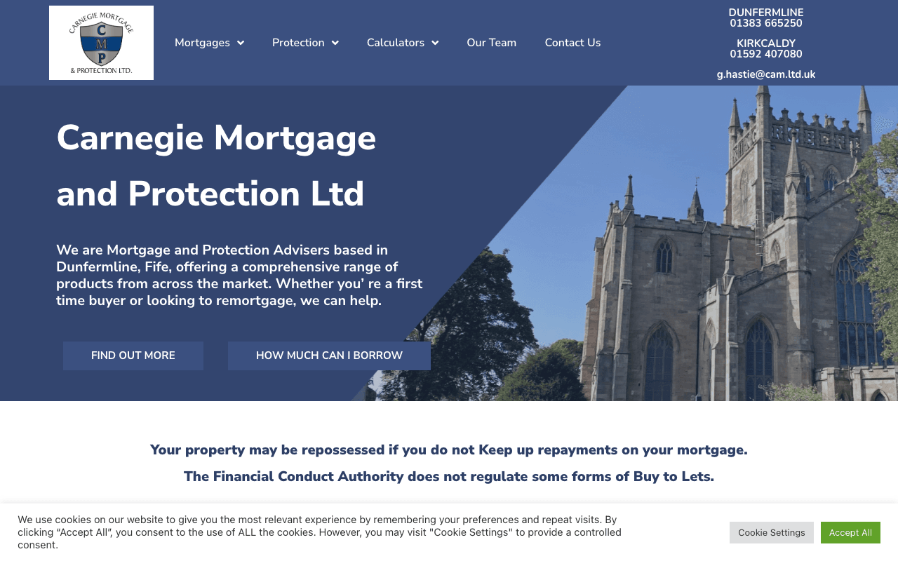 Carnegie Mortgage and Protection Ltd website preview