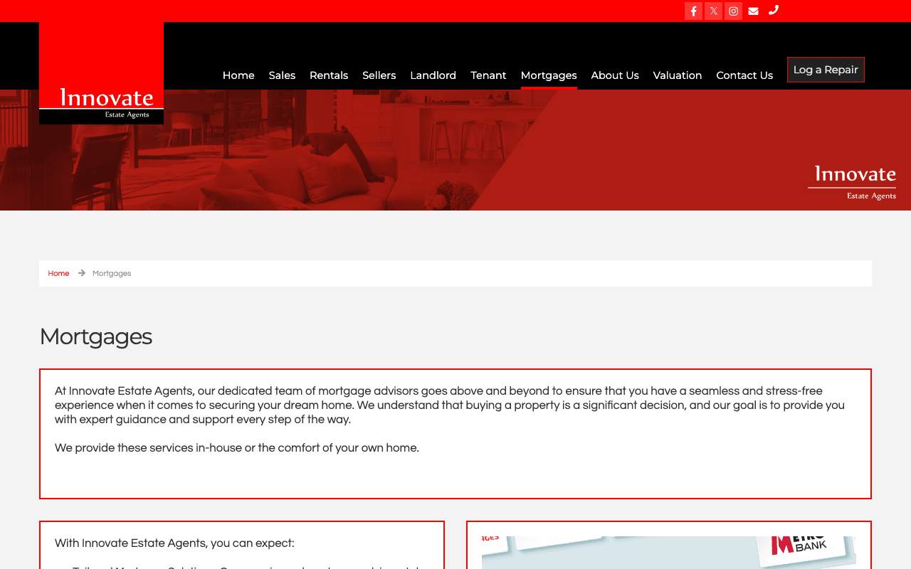 Innovate Mortgage Group website preview