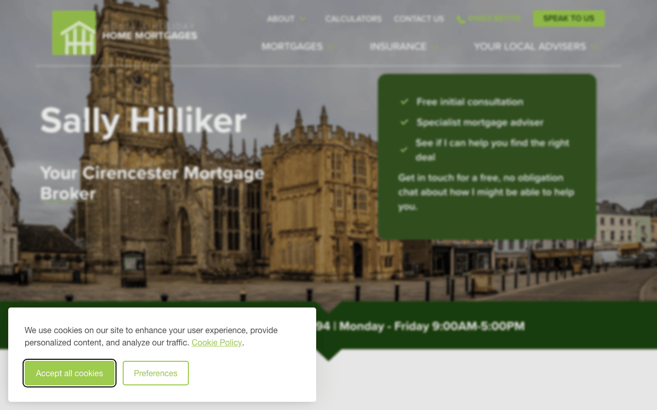 HHH Mortgages Cirencester website preview