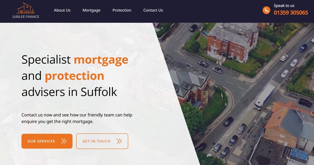 Jubilee Finance website preview