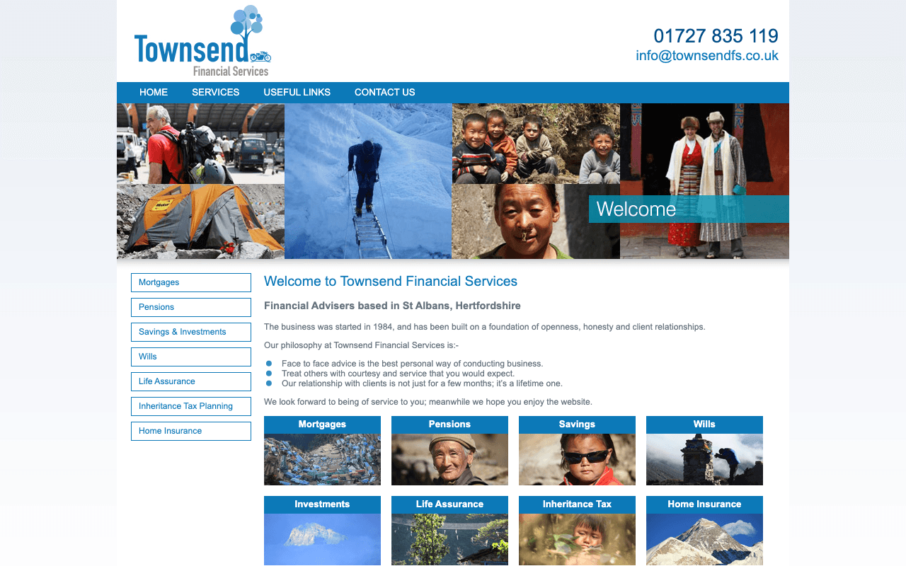 Townsend Financial Services website preview