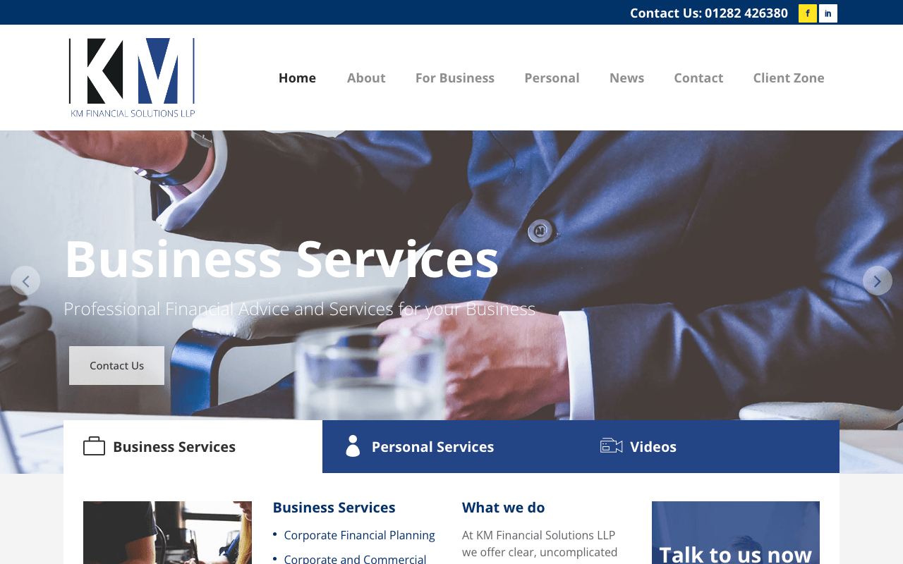 KM Financial Solutions LLP website preview