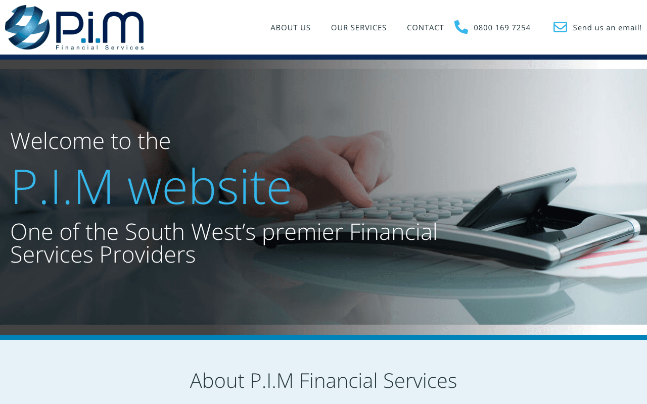 P.I.M Financial Services website preview