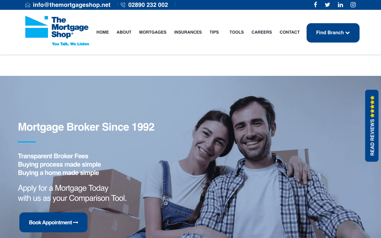 The Mortgage Shop website preview