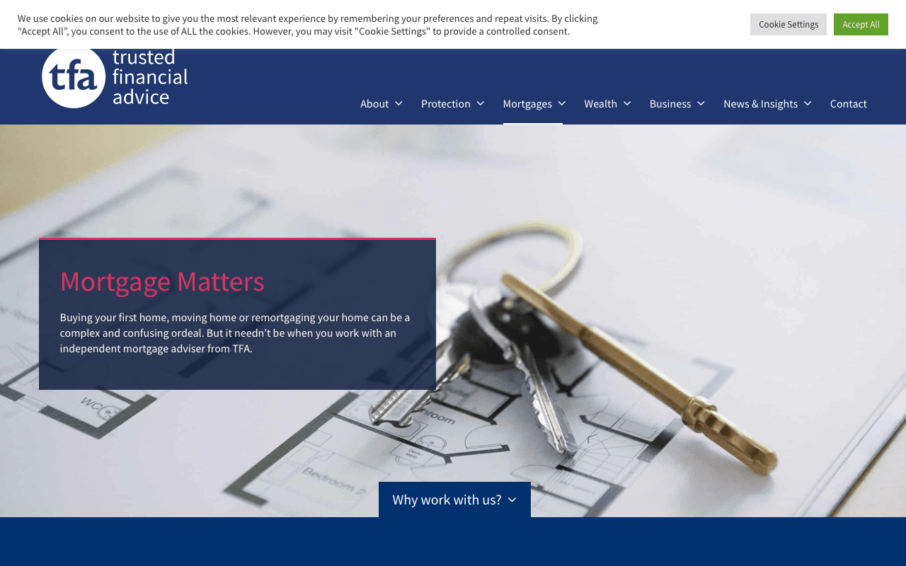 TFA Mortgages - Chard website preview
