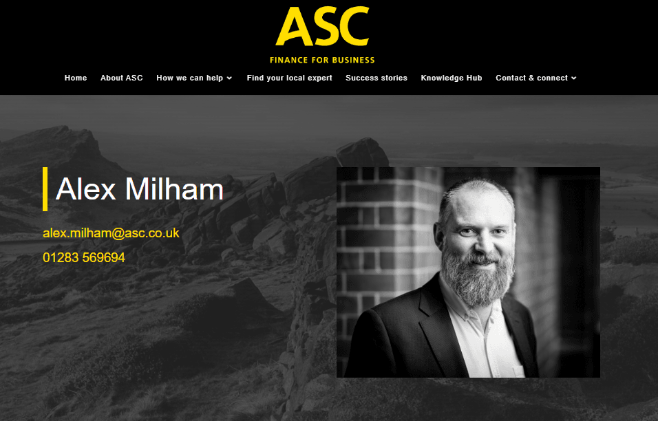 ASC Finance for Business website preview