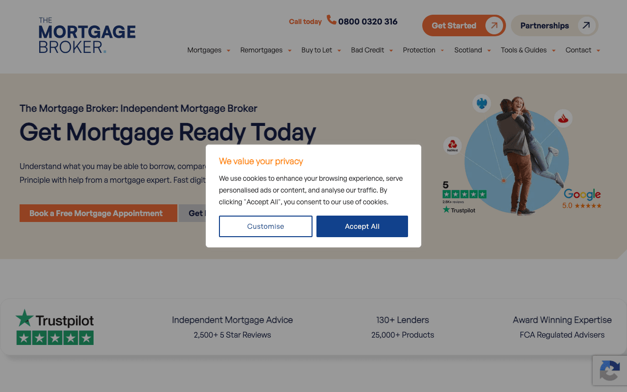 The Mortgage Broker website preview