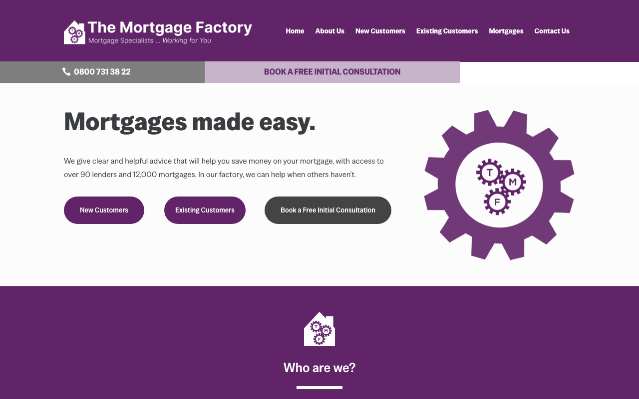 The Mortgage Factory website preview