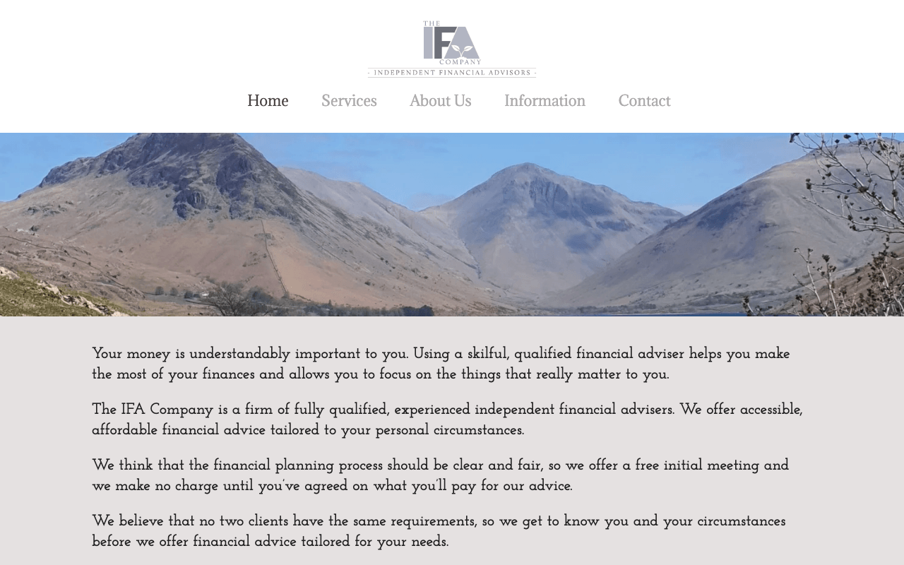 The IFA Company website preview