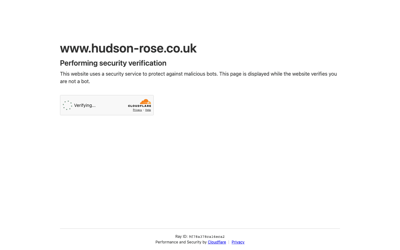 Hudson Rose website preview
