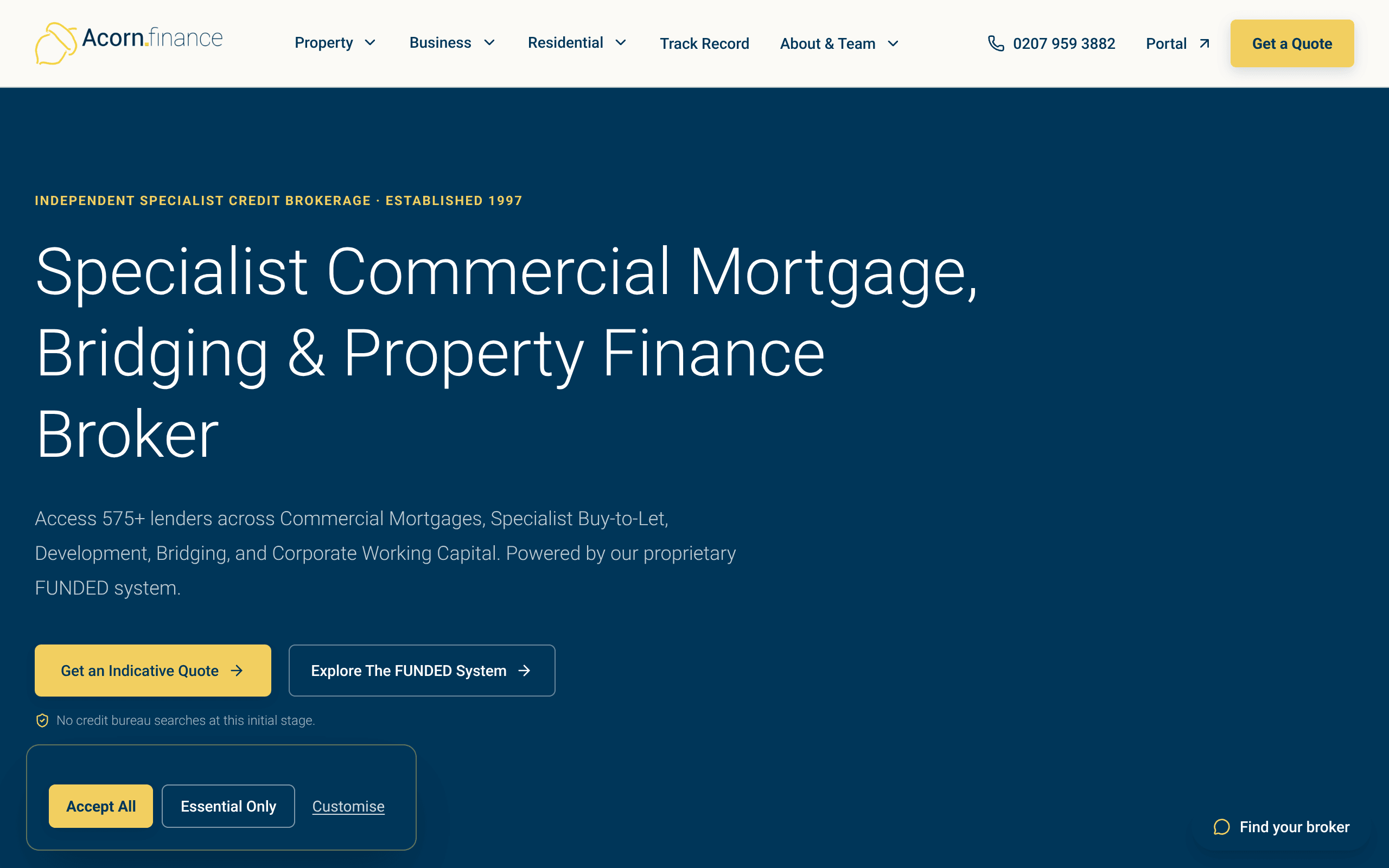 acorn.finance website preview