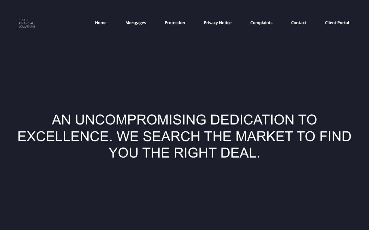 Trust Financial Solutions Ltd website preview