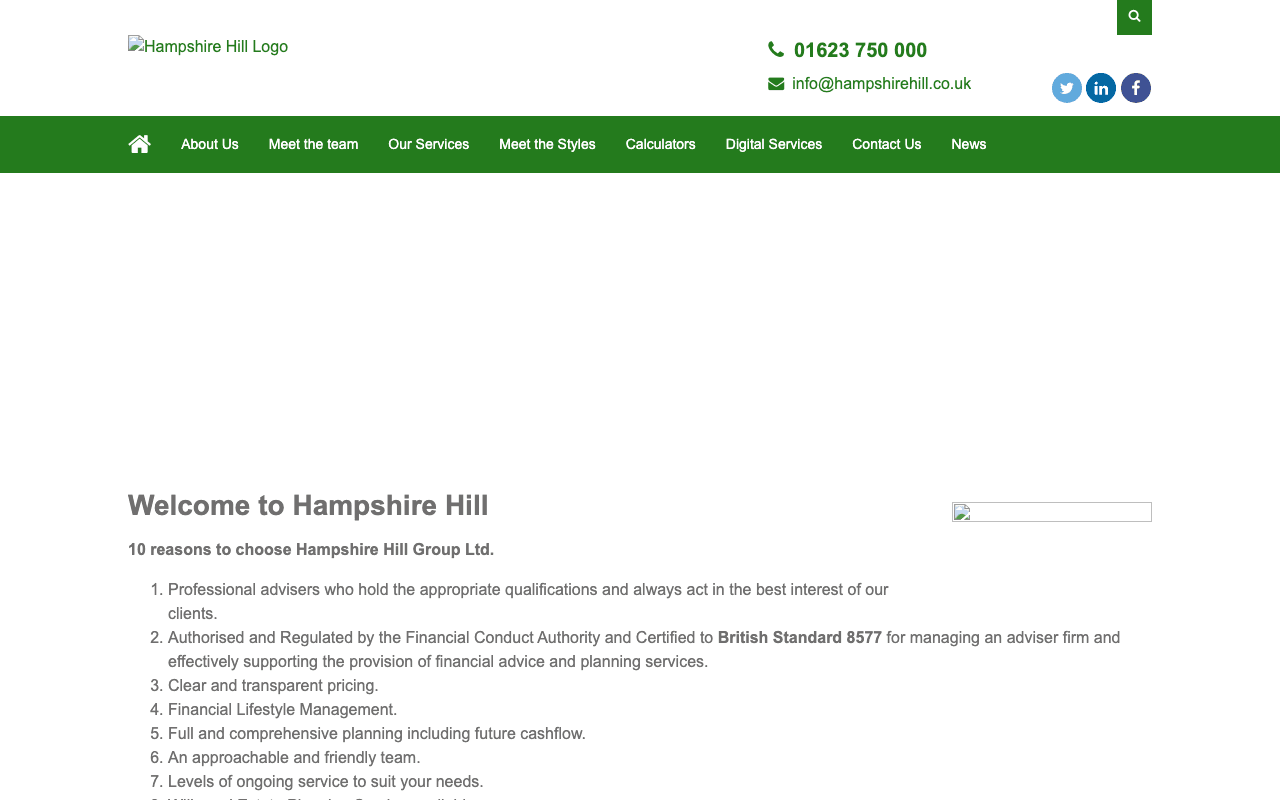 Hampshire Hill Group Ltd website preview