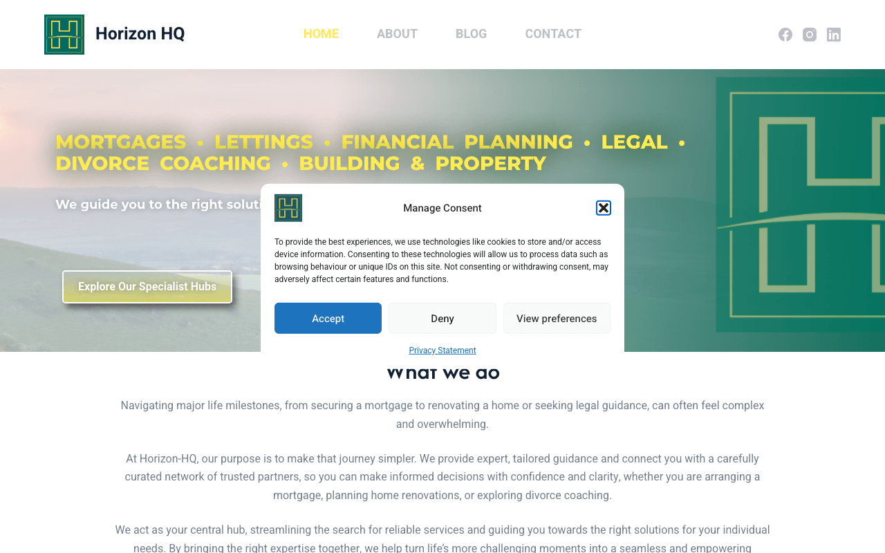 Horizon HQ Ltd website preview