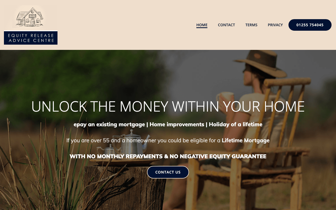 Equity Release Advice Centre website preview