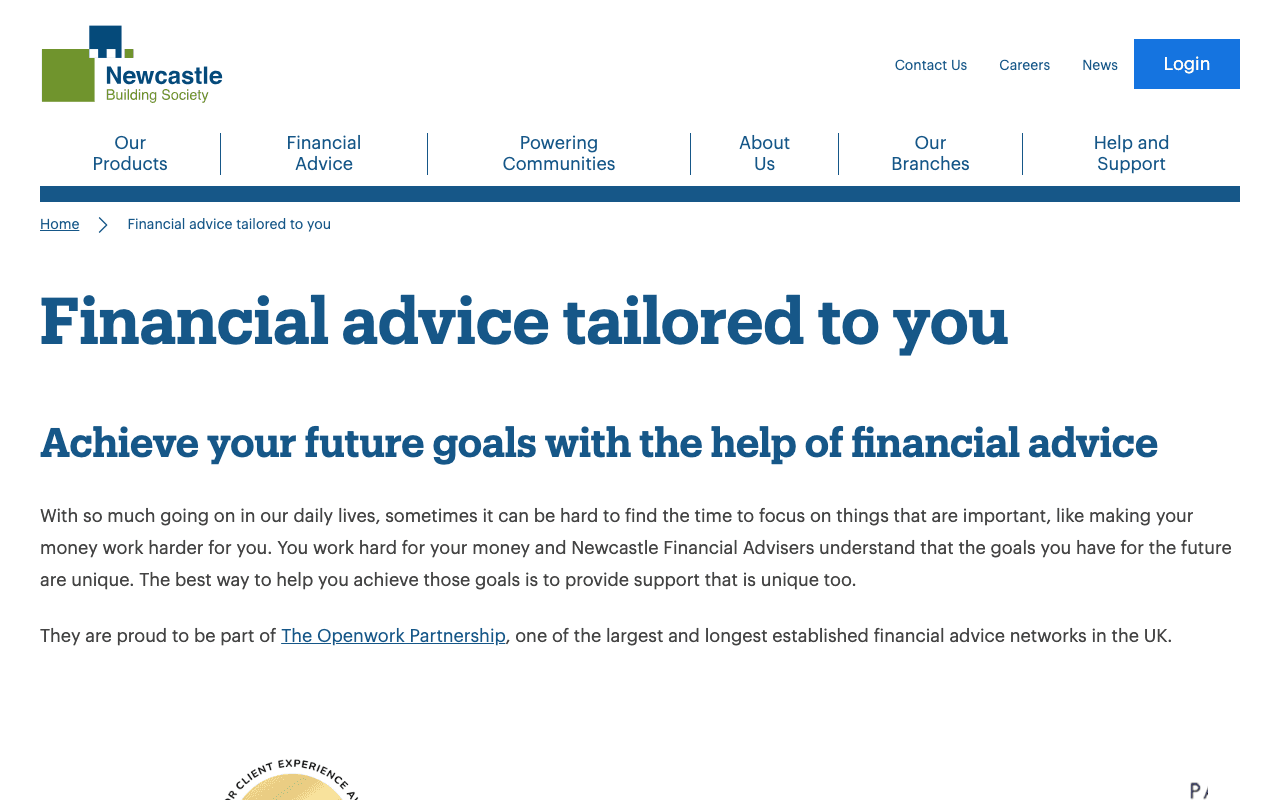 Newcastle Financial Advisers website preview