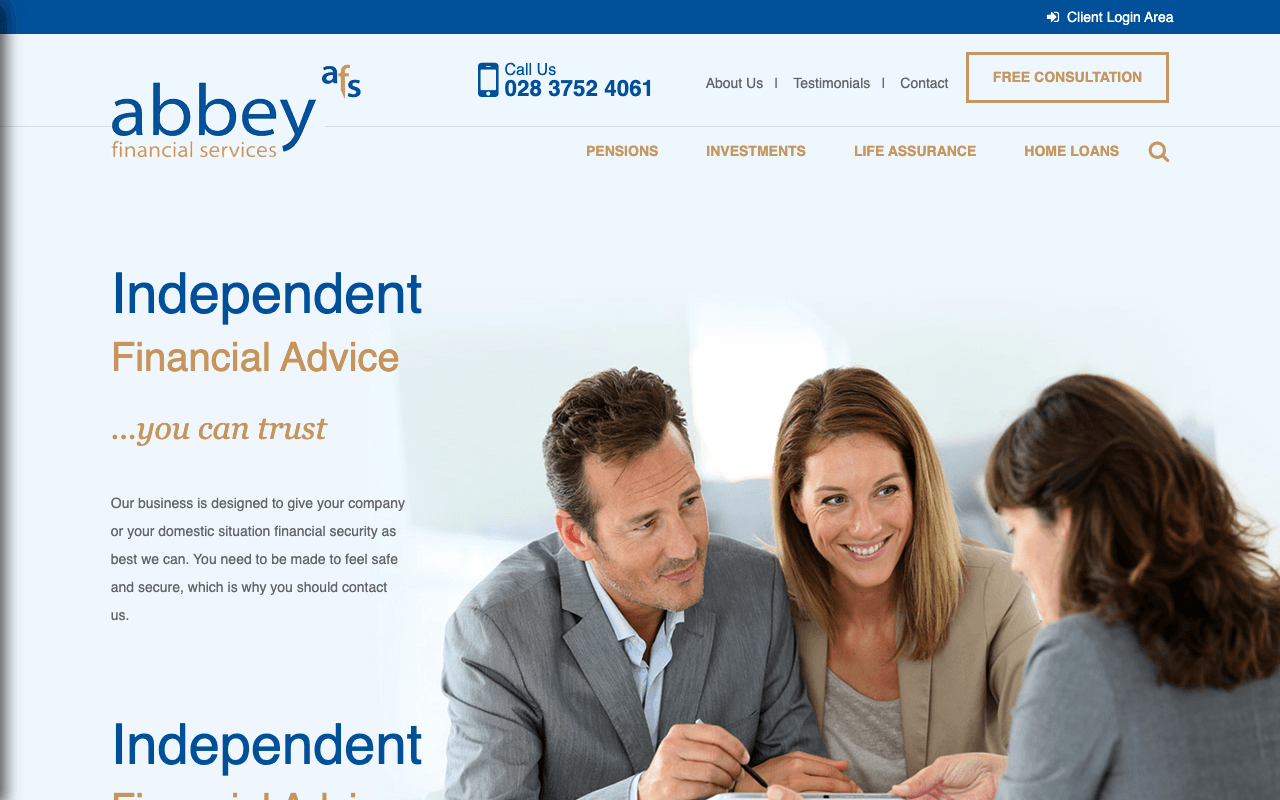 Mortgage Advisor Armagh | Abbey Financial Services website preview