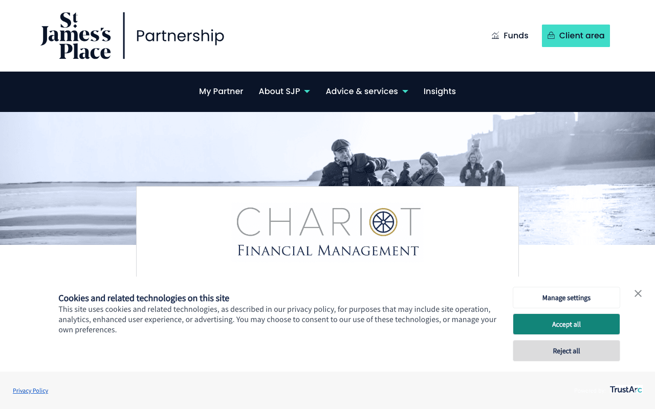 Chariot Financial Management website preview
