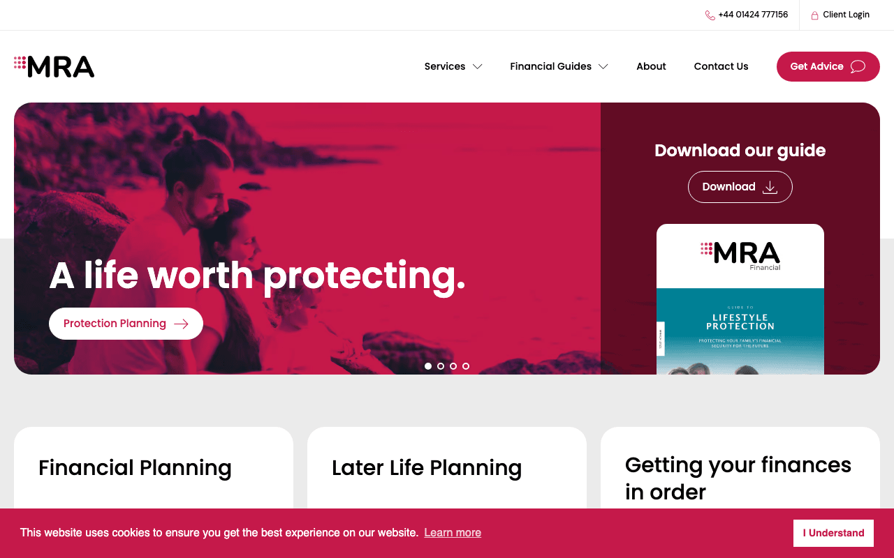 MRA Financial website preview