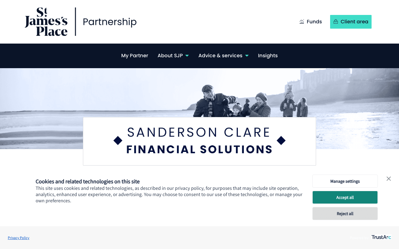 Sanderson Clare Financial Solutions website preview