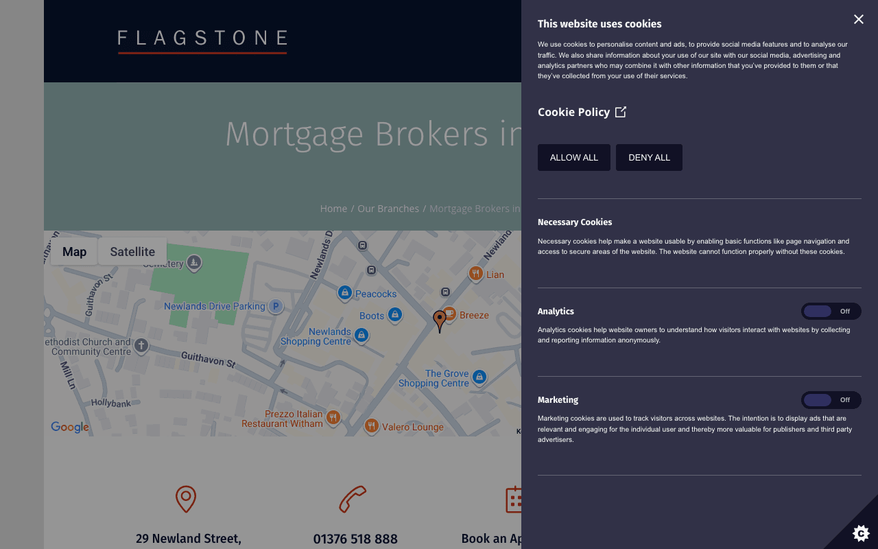 Flagstone Financial Services - Witham website preview