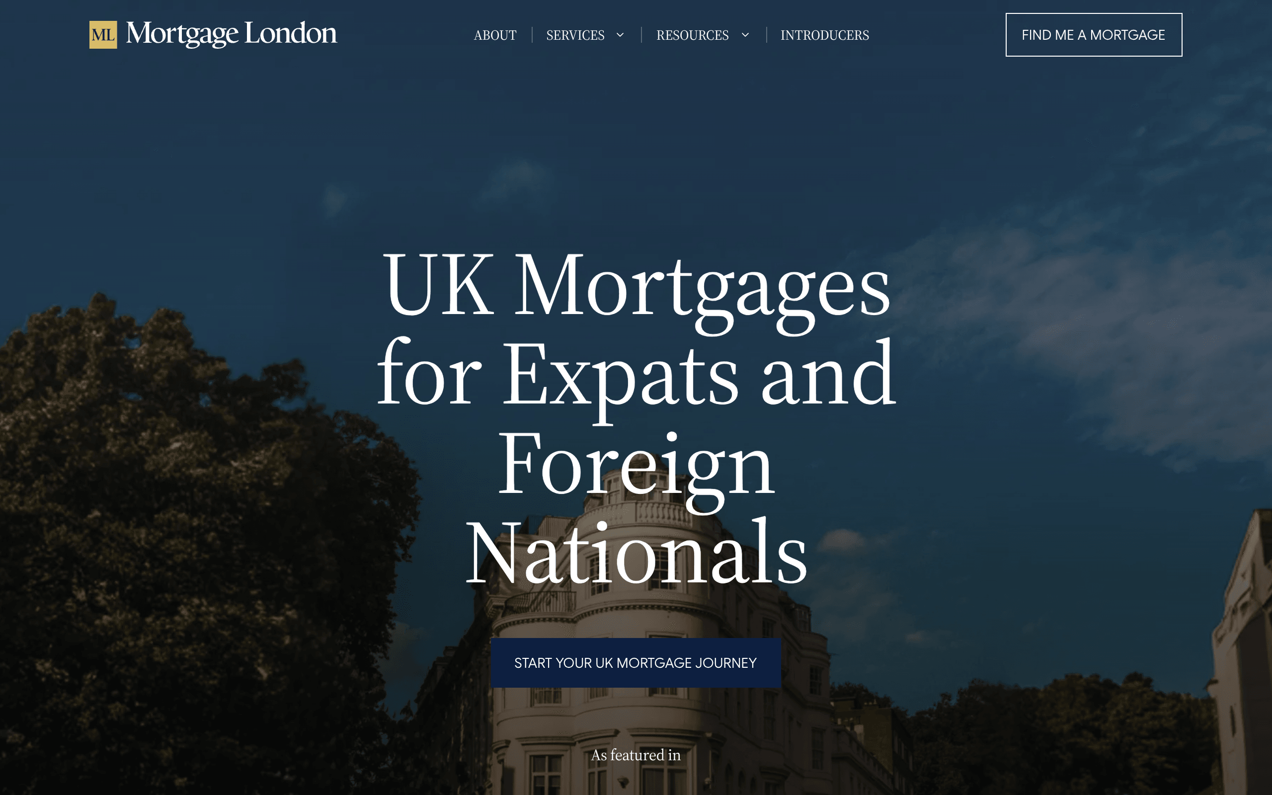 Mortgage London website preview
