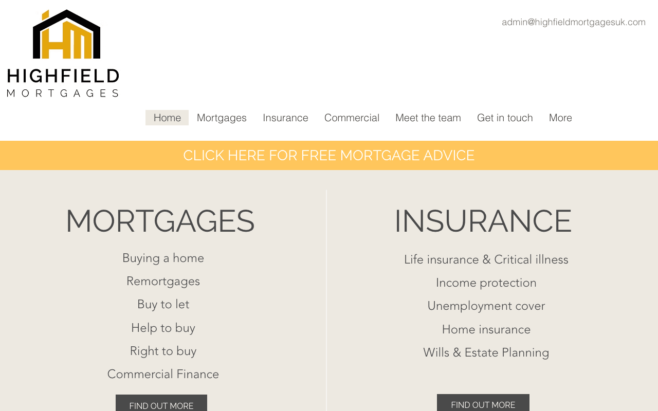 Highfield Mortgages Ltd website preview