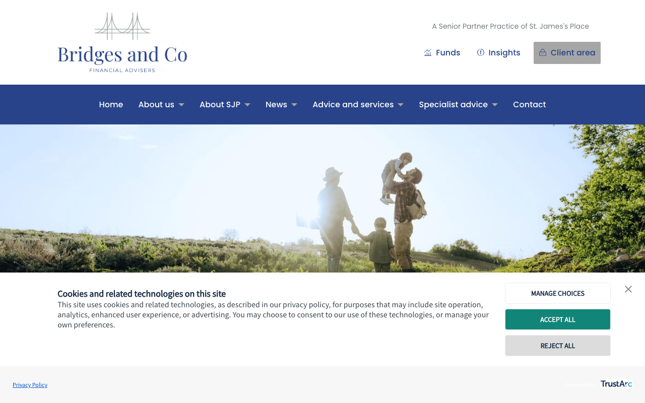 Bridges & Co Financial Advisers website preview