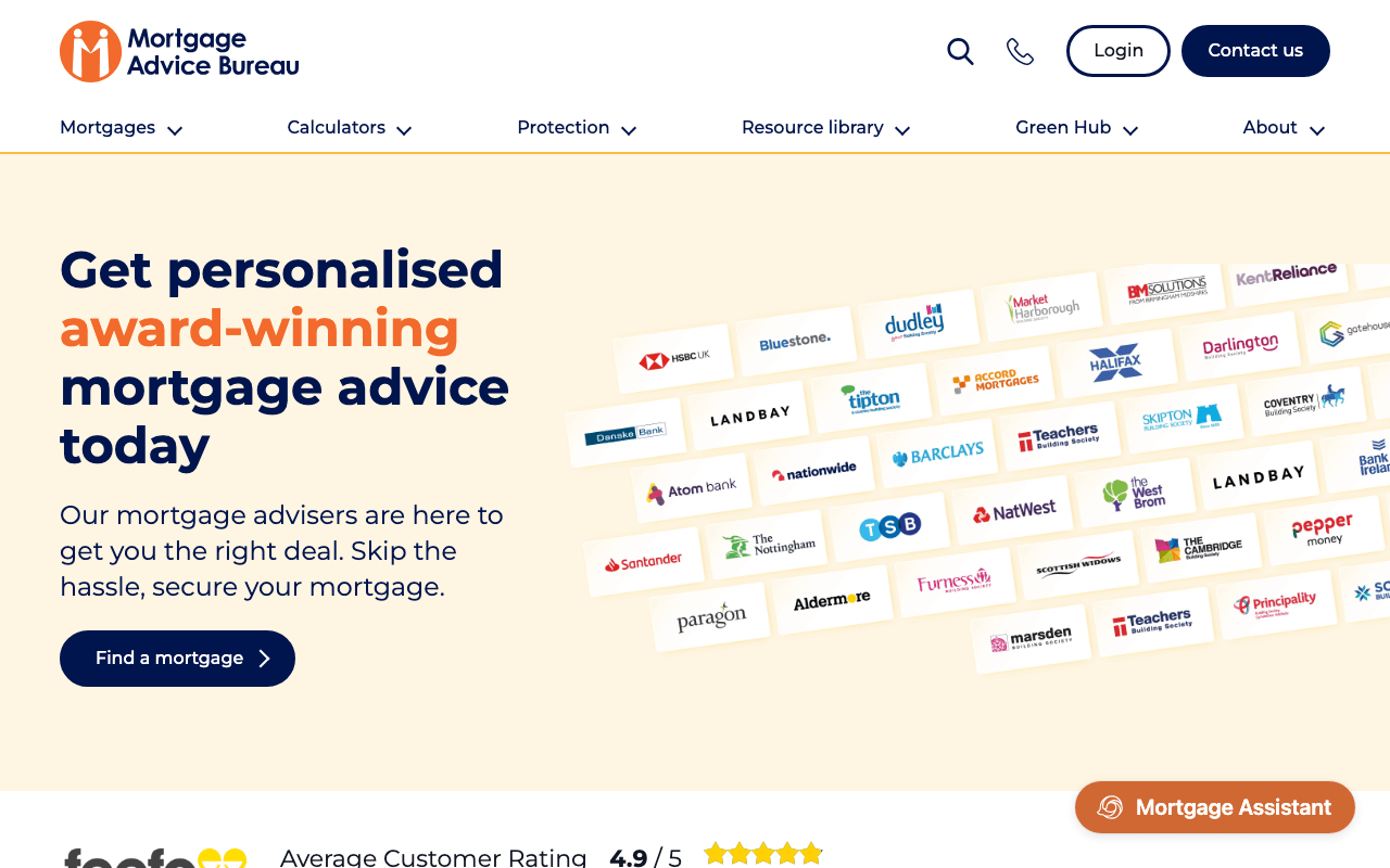 Mortgage Advice Bureau - Thorne website preview