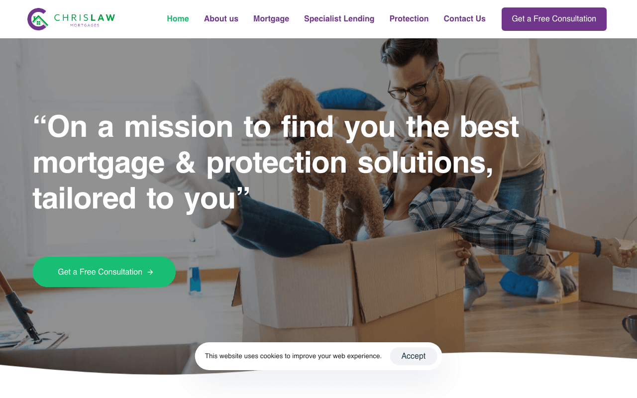 Chris Law Mortgages website preview